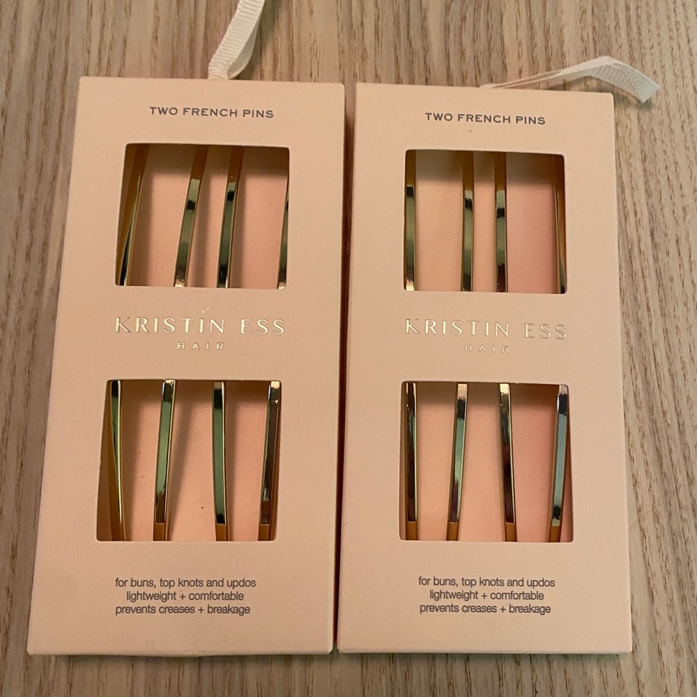 2 Kristin Ess French Hair Pins Set of 2
